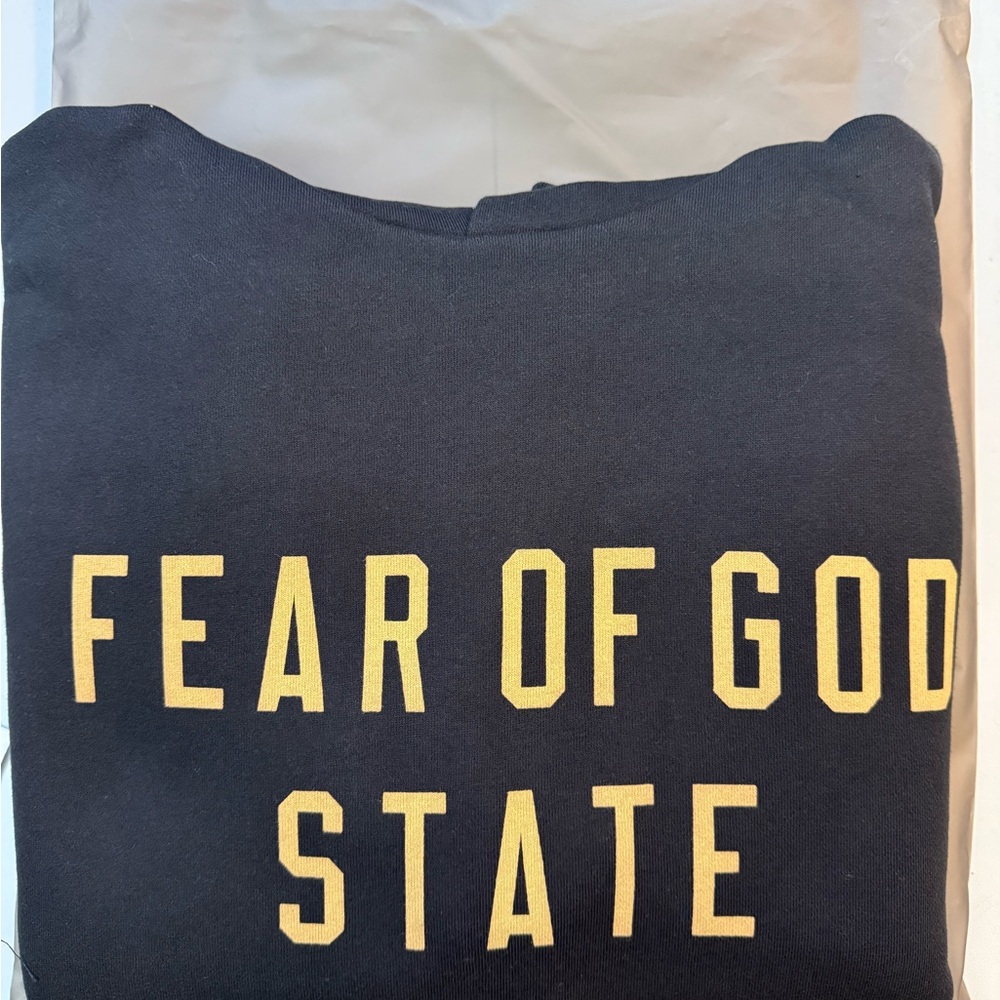 Fear of God essentials fw24 black fleece hoodie